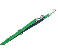 Nobby laisse en cuir "Soft Grip" L: 200 cm, B: 10 mm vert clair / marron