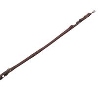 Nobby laisse en cuir "VELOURS" brun (Root); 2 m; 14 mm