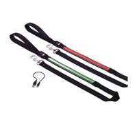 Nobby Laisse Flash Mesh Rouge 120cm, Réfléchissant, USB Rechargeable pour Chiens