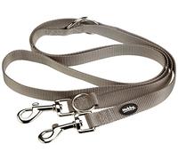 Nobby Laisse Réglable en Nylon pour Chien Gris 20 mm x 200 cm