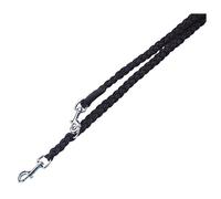 Nobby Laisse Tressée Noire En Nylon 3-Fois Réglable Pour Chien