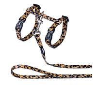 Nobby Lanière pour Chats Léopard Nylon Vaisselle + Laisse Infiniment Réglable