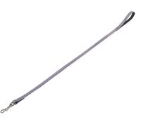 Nobby Leine "VELOURS" gris (Plume); L: 100cm; B: 18mm