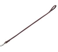 Nobby Leine "VELOURS" marron (Root); L: 100cm; l: 14mm
