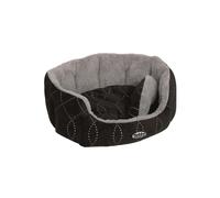 Nobby Lit de confort ovale "CENO" L x l x H : 65 x 57 x 22 cm noir / gris