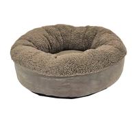 Nobby Lit Pour Chat Donut Teddy Taupe En Velours Pour Un Confort Maximal