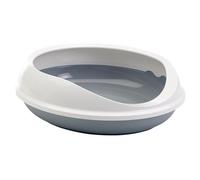 Vadigran Savic Figaro Bac Ovale pour Chat Blanc/Anthracite 55 x 49 x 16 cm