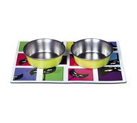 Nobby Magnetic-Set Coloré pour Chats 2 Edelstahlnäpfe 11 CM, Au