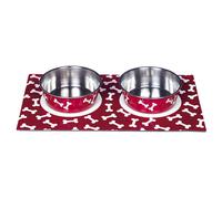 Nobby Magnetic-Set Rouge pour Chiens Avec 2 Spülmaschinenfesten Näpfen 16 CM