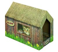 Nobby Maison Pour Chats En Carton 49x26x36 Cm Avec Lit À Gratter Et Herbe À Chat
