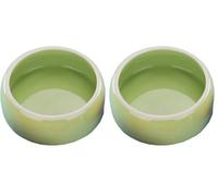 Nobby Mangeoire en Terre Cuite pour Rongeur Vert Diamètre 14,5 cm (Lot de 2)