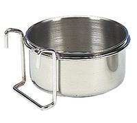 Nobby Mangeoire Inoxydable + 2 Crochets pour Oiseau 0,90 L 15 cm