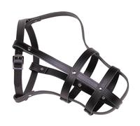 Nobby Muzzle en cuir noir; taille 10; 42/52 cm