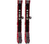 Nobby My Boss Collier Réfléchissant/Clochette Elastique pour Chat Rouge (Lot de 2)