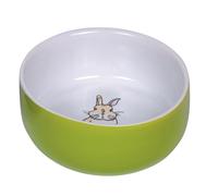 Nobby Nager écuelle céramique "Rabbit" vert/blanc Ø 11cm x 4,5 cm