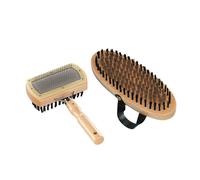Nobby Nature Line Brosse à épiler avec manche en bois double