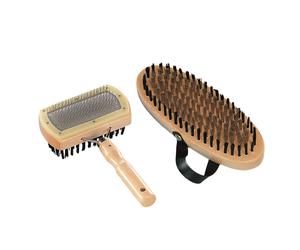 Nobby Nature Line Brosse à épiler avec manche en bois double