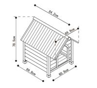 Nobby niche pour chien "CIVETTA 2 JAVA" L x l x H : 84 x 70 x 82 cm