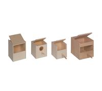 Nobby Nichoir exotique avec grand trou d'envol et perche d'approche 11 x 11 x 13 cm