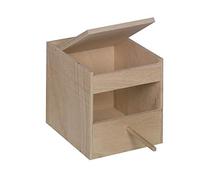 Nobby Nichoir Exotique avec Perche/Toit Pliant pour Oiseau 15 x 14,5 x 15 cm