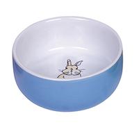 Nobby Nick & Ben Gamelle en céramique pour rongeurs Bleu/Blanc Ø 11 cm x 4,5 cm