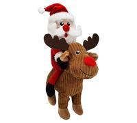 Nobby Xmas 65608 Peluche Père Noël sur élan 38 cm