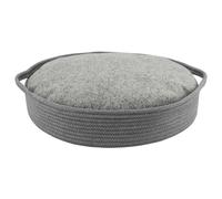 Nobby Panier Avec Coussin en Peluche Rond Nola Gris pour Chiens, Neuf