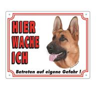 Nobby panneau d'avertissement Berger Allemand marron 250 x 200 mm