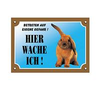 Nobby Panneau d'avertissement en Forme de Lapin Jaune 12 x 3,5 cm