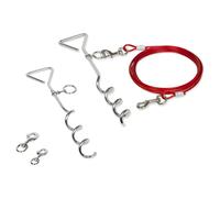 Nobby Piquet D'Ancrage Avec 4,5 M De Corde Pour Chiens, Chromé, 40 Cm X 8 Mm