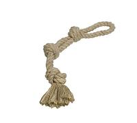 Nobby Rope Toy Corde de Jeu Double en sisal et Coton Naturel 60 cm 600 g 3 nœuds