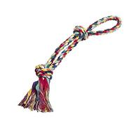 Nobby Rope Toy Corde de Jeu Double Multicolore 55 cm 320 g 2 nœuds 1 pièce