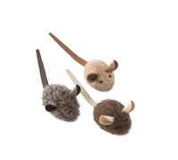 Nobby souris en peluche avec une queue en cuir petite, 3 pcs, 6 cm