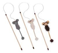 Nobby souris peluche avec hochet assortiment affichage 24 pièces, tige 45 cm, bande avec jouet 75 cm, avec herbe à chat