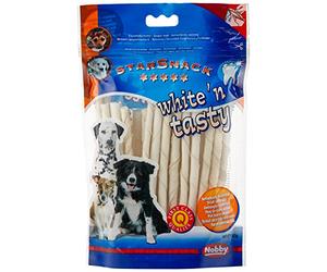 Nobby Stick à Mâcher pour Chien Blanc 12,5 cm 6-7 mm 30 Pièces - Lot de 2
