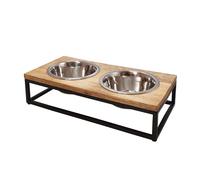 Nobby support pour gamelles "Elegant Diner" 56 x 28 x 17 cm; incl. 2 gamelles 2 x env. 2800 ml