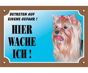 Nobby Tableau d'avertissement Yorkshire Terrier Jaune 12 x 3,5 cm