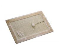 NOBBY Tapis grattoir sisal beige/blanc pour chat 58 x 38cm