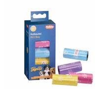 Nobby TidyUp Lot de 10 rouleaux de 15 sacs à déjections canines avec imprimé pattes pastel