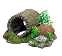 Nobby Tunnel de Bois avec Plantes Décoration pour Aquarium 18,5 x 15,5 x 9 cm