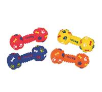 Nobby Vinyl haltère "CLASSIC" avec Squeaker trié par couleur 14 cm