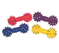 Nobby Vinyle Haltère "CLASSIC" avec Squeaker coloré trié 16 cm