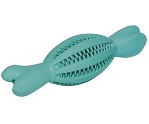 Nobby Vollgummi Rugbyball mit Knochen Dental Line