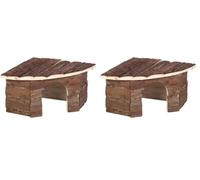 Nobby Woodland Patty Maison en Bois pour rongeurs 21 × 10 × 15 cm (Lot de 2)