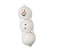 Nobby Xmas 50731 Lot de 3 balles de Tennis Bonhomme de Neige Taille M 6 cm