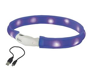 Nobbys 77026 Chien Starlight LED de sécurité lumière Collier de Ruban Bleu 40 cm