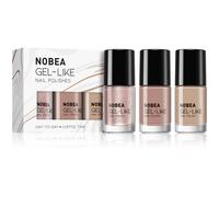 NOBEA Day-to-Day 3-Piece Gel-like Nail Polish set kit de vernis à ongles Coffee Time