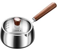 NobeOnbe Casserole de nourriture supplémentaire, cocotte à lait en acier à trois couches, cocotte antiadhésive, ragoût de nouilles, petit pot de soupe, non traité