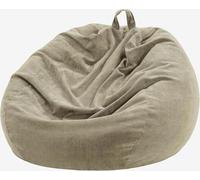 Nobildonna Housse de pouf de 0,9 m (sans remplissage) - Grande housse de pouf de rangement pour animaux en peluche lavable en velours côtelé de qualité supérieure pour adultes, enfants, gris kaki