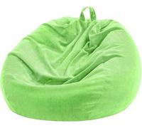 Nobildonna Housse de pouf de 0,9 m (sans remplissage) - Grande housse de pouf de rangement pour animaux en peluche lavable en velours côtelé de qualité supérieure pour adultes, enfants, vert fruit